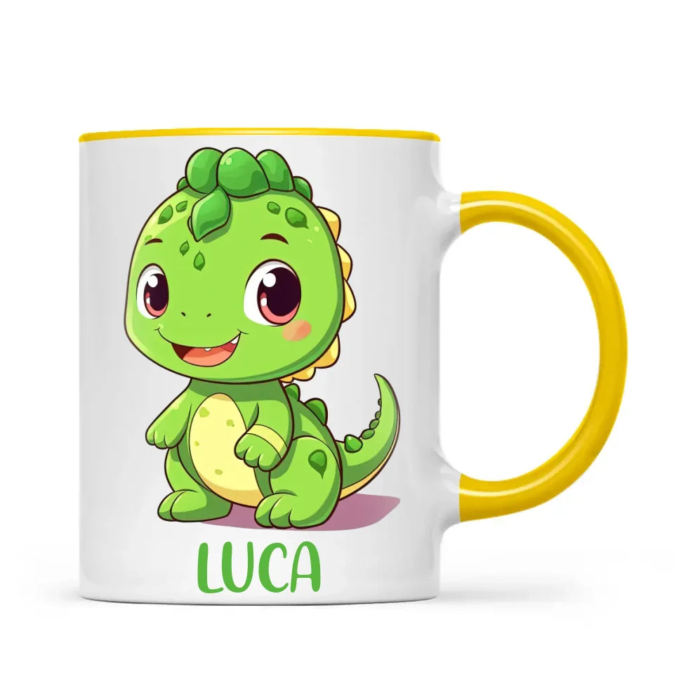 Green Dino Pal - Personalised Kids Mug