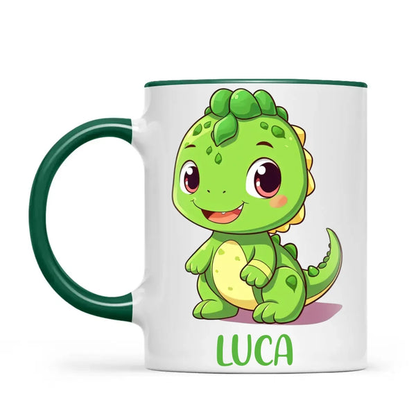 Green Dino Pal - Personalised Kids Mug