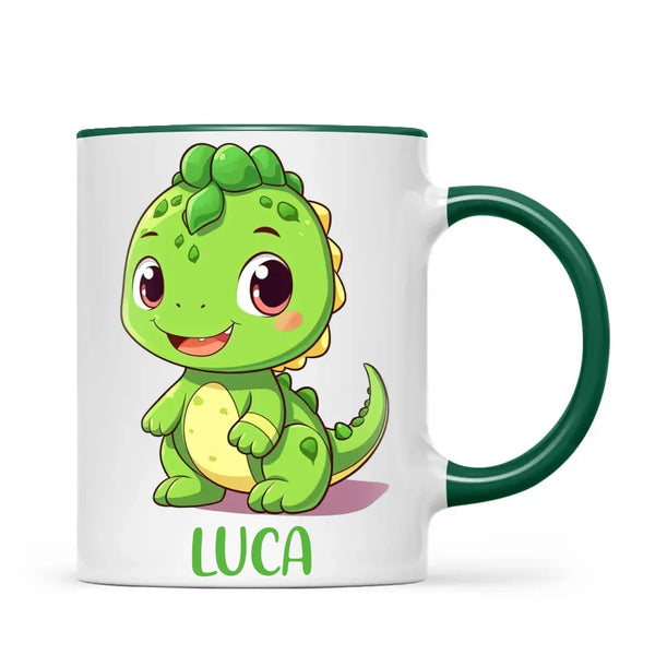 Green Dino Pal - Personalised Kids Mug