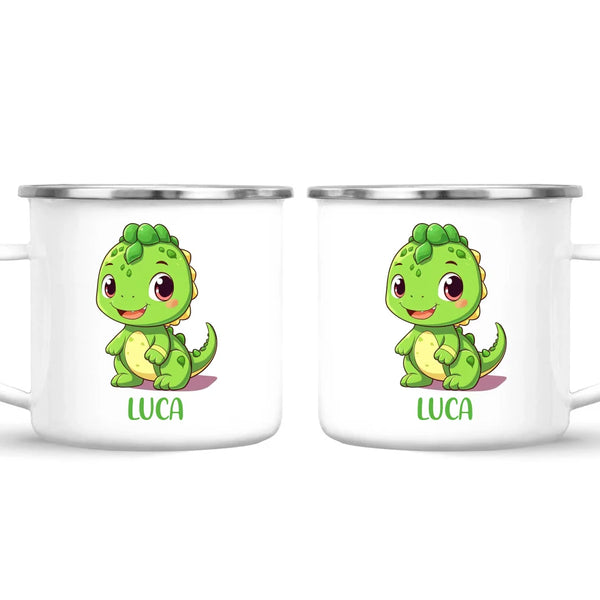 Green Dino Pal - Personalised Kids Mug