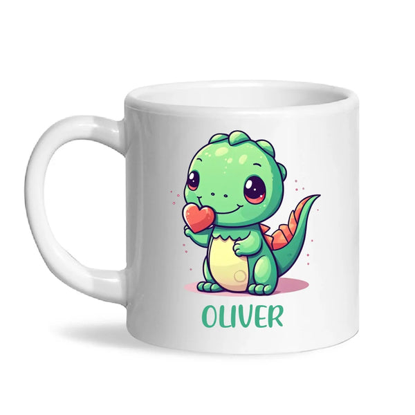 Green Dino Buddy - Personalised Kids Mug