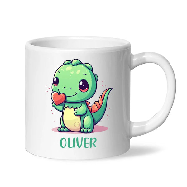 Green Dino Buddy - Personalised Kids Mug