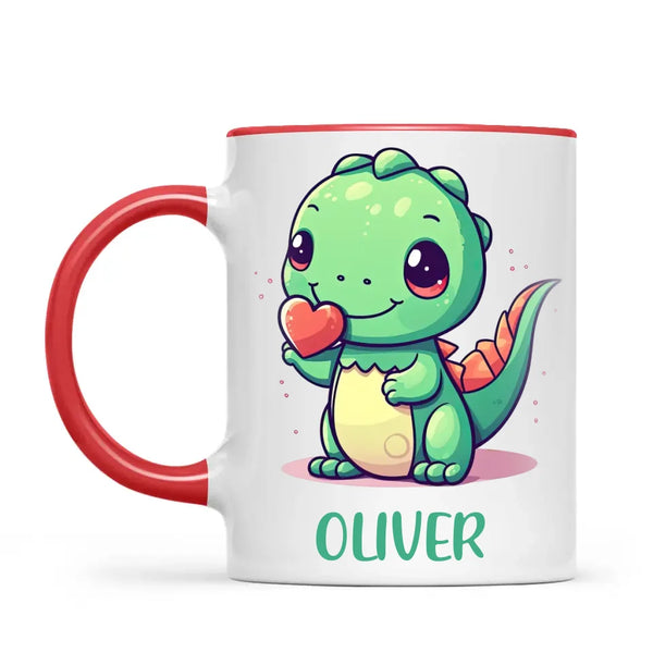 Green Dino Buddy - Personalised Kids Mug