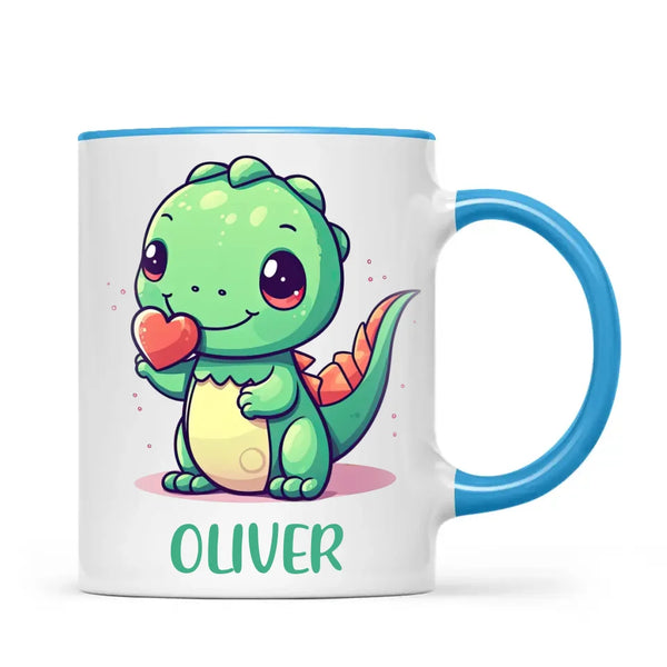 Green Dino Buddy - Personalised Kids Mug