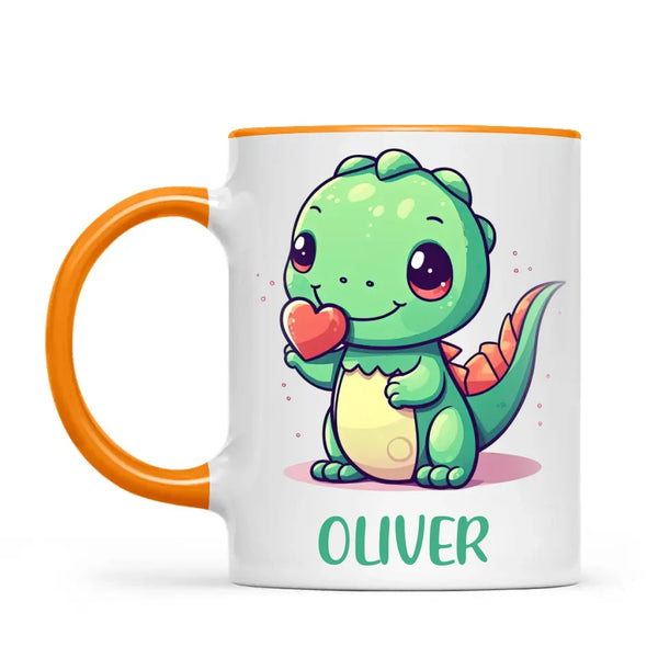 Green Dino Buddy - Personalised Kids Mug