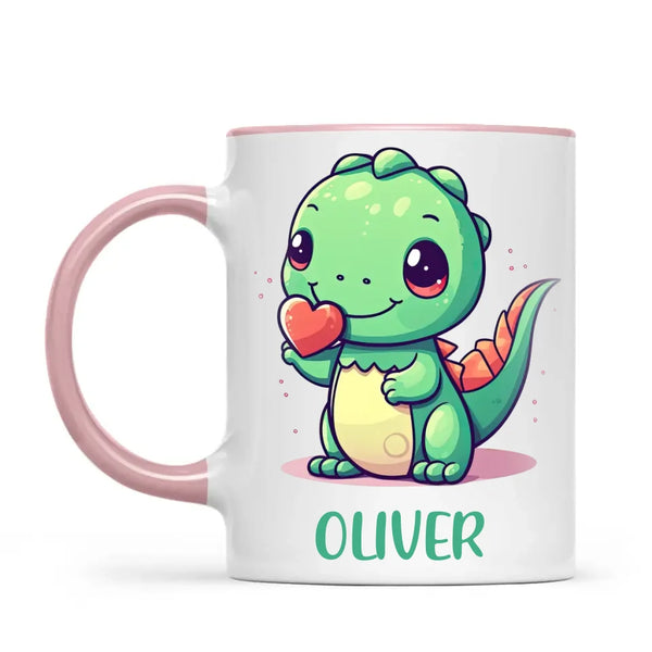 Green Dino Buddy - Personalised Kids Mug