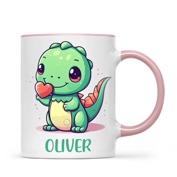 Green Dino Buddy - Personalised Kids Mug