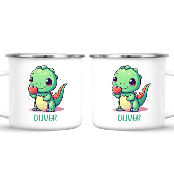 Green Dino Buddy - Personalised Kids Mug