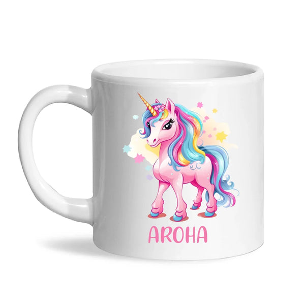 Rainbow Unicorn Love - Personalised Kids Mug