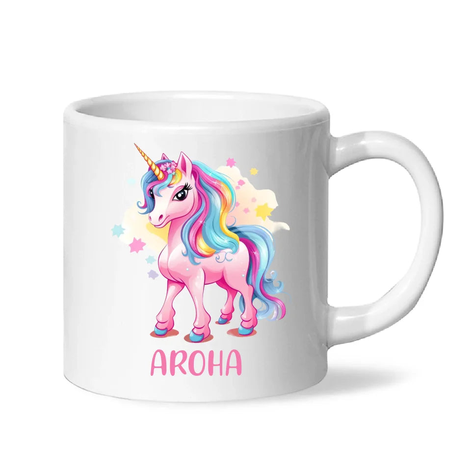 Rainbow Unicorn Love - Personalised Kids Mug