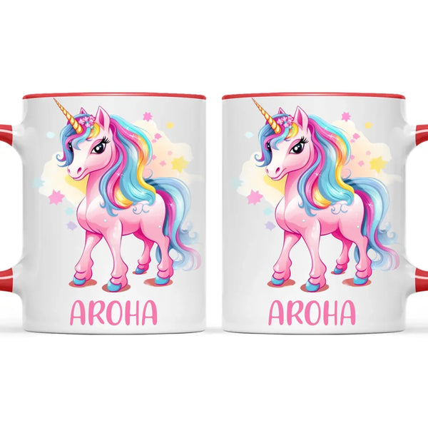 Rainbow Unicorn Love - Personalised Kids Mug