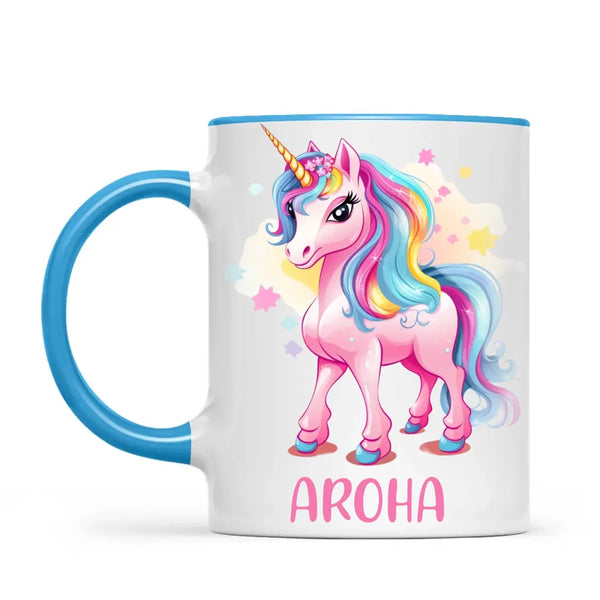 Rainbow Unicorn Love - Personalised Kids Mug