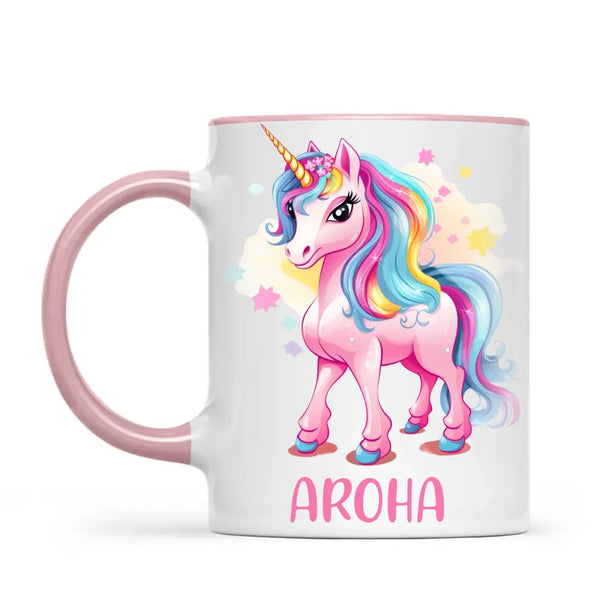 Rainbow Unicorn Love - Personalised Kids Mug