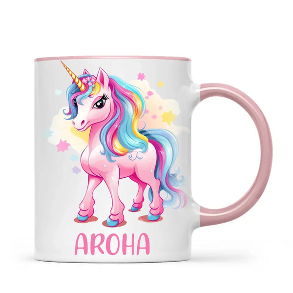 Rainbow Unicorn Love - Personalised Kids Mug