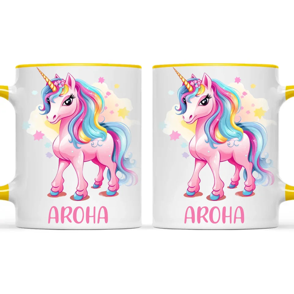 Rainbow Unicorn Love - Personalised Kids Mug