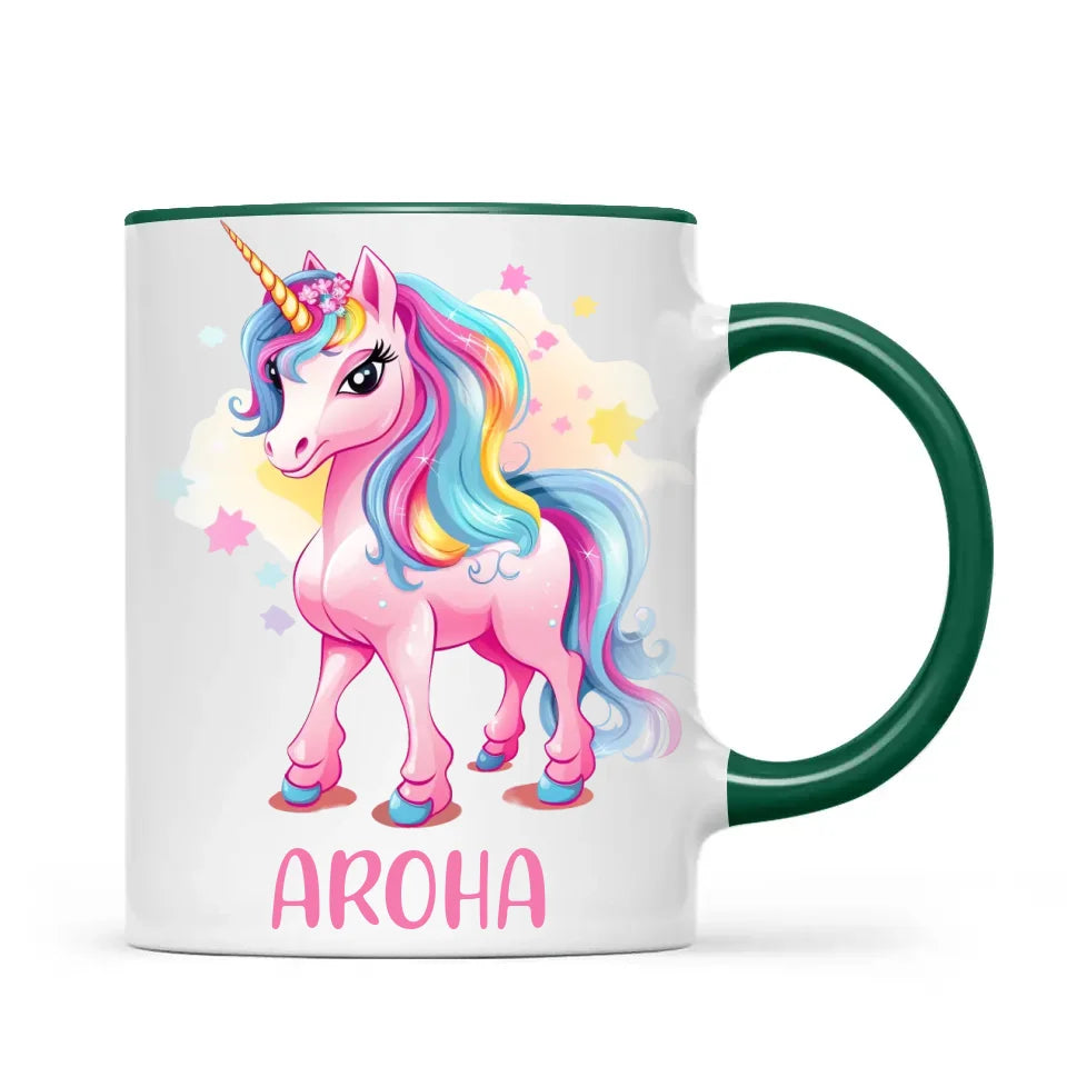 Rainbow Unicorn Love - Personalised Kids Mug