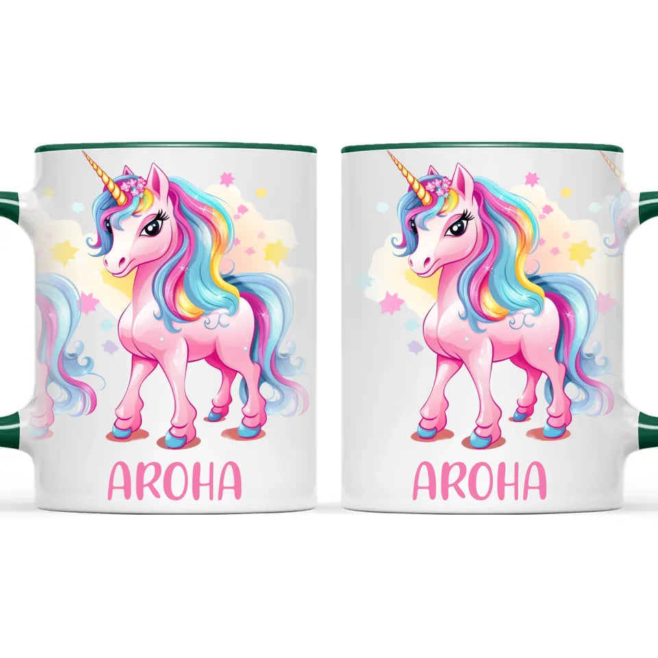 Rainbow Unicorn Love - Personalised Kids Mug