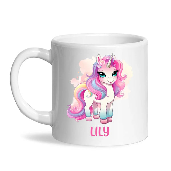 Rainbow Unicorn Delight - Personalised Kids Mug