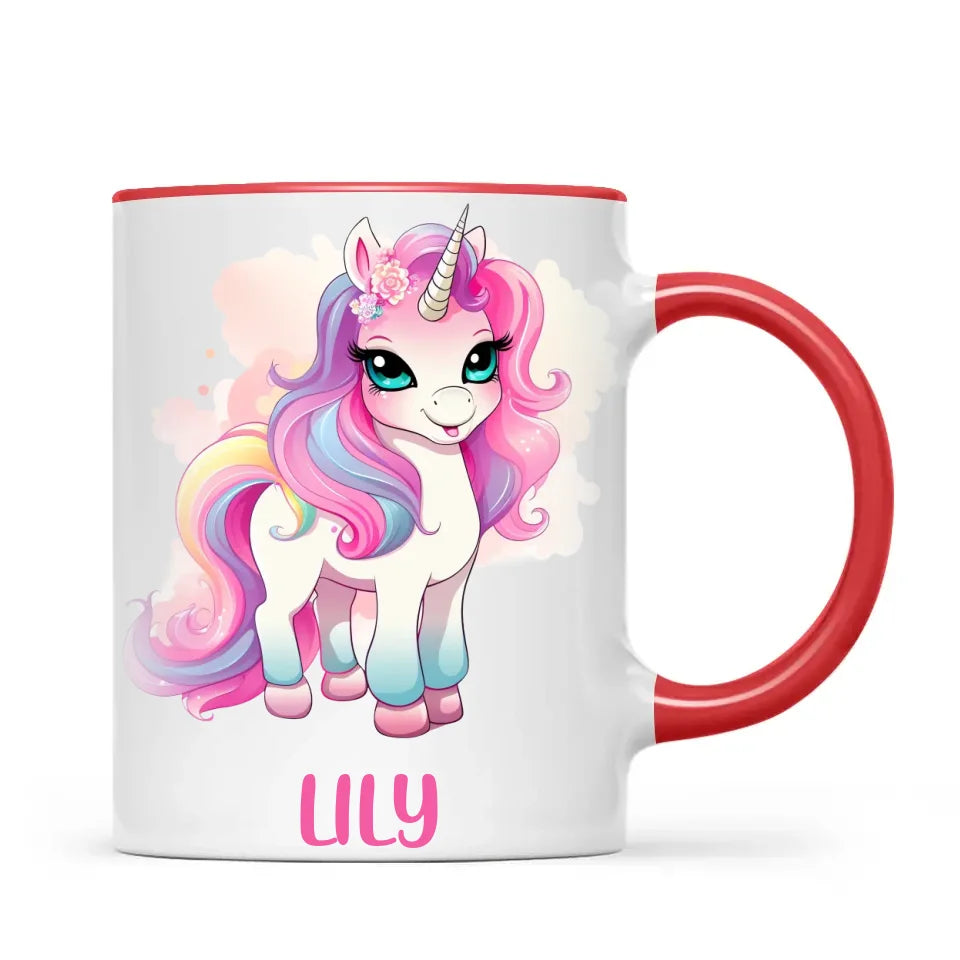 Rainbow Unicorn Delight - Personalised Kids Mug