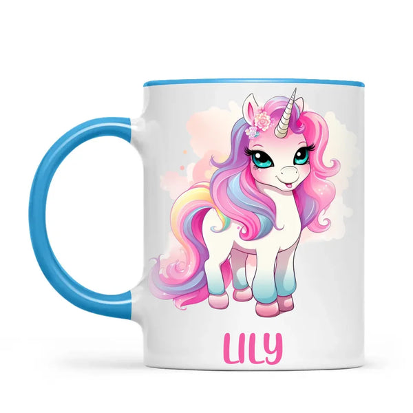 Rainbow Unicorn Delight - Personalised Kids Mug