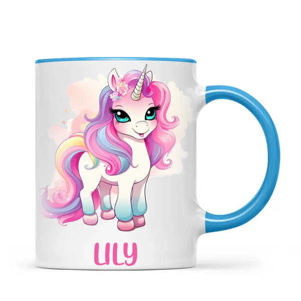 Rainbow Unicorn Delight - Personalised Kids Mug