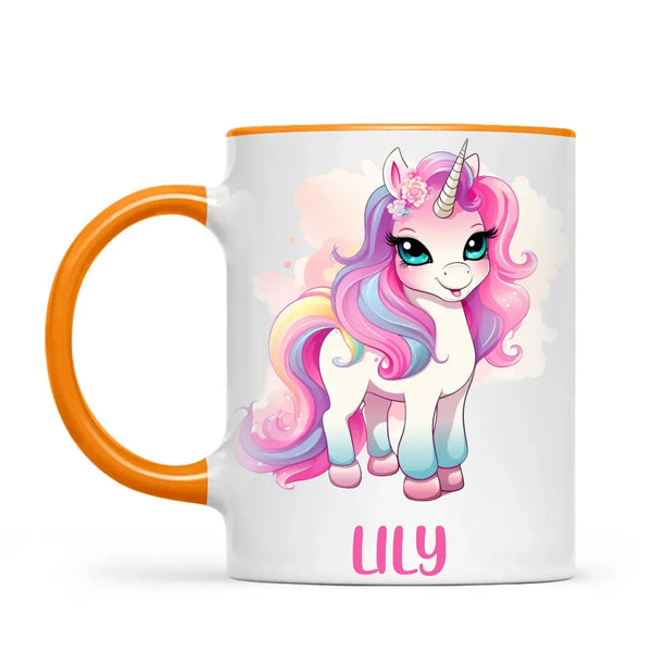 Rainbow Unicorn Delight - Personalised Kids Mug