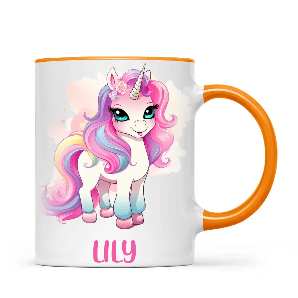 Rainbow Unicorn Delight - Personalised Kids Mug