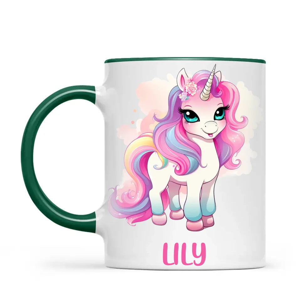 Rainbow Unicorn Delight - Personalised Kids Mug