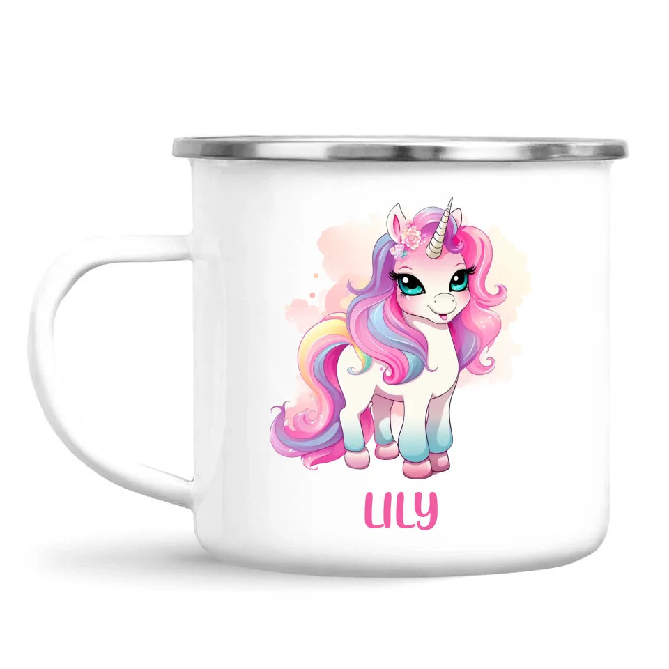 Rainbow Unicorn Delight - Personalised Kids Mug