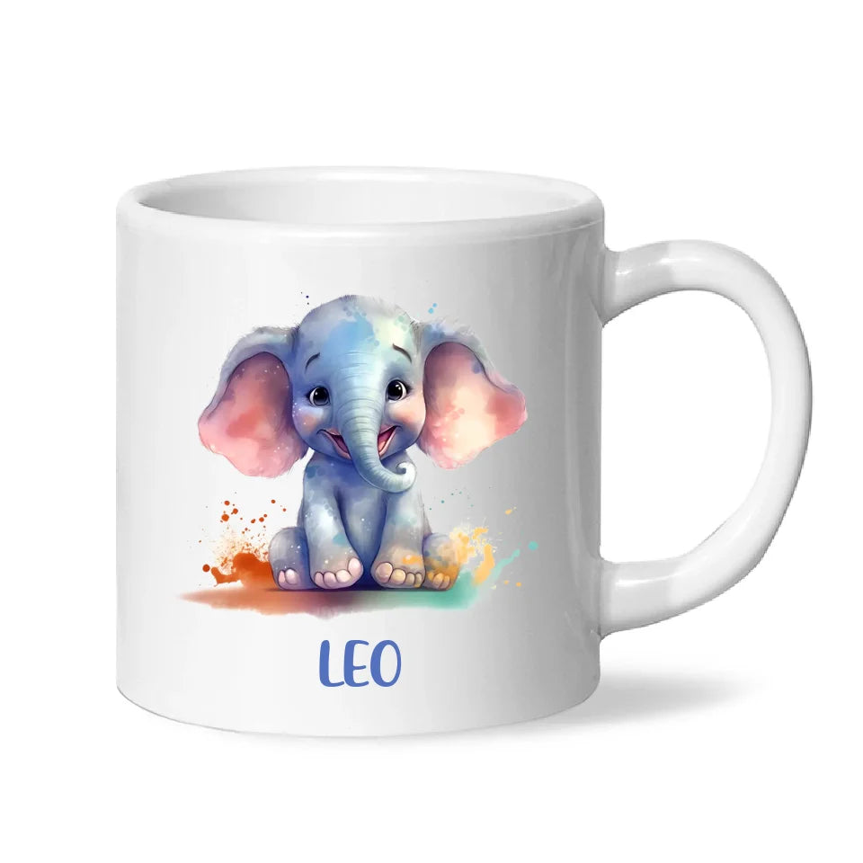 Adorable Elephant - Personalised Kids Mug