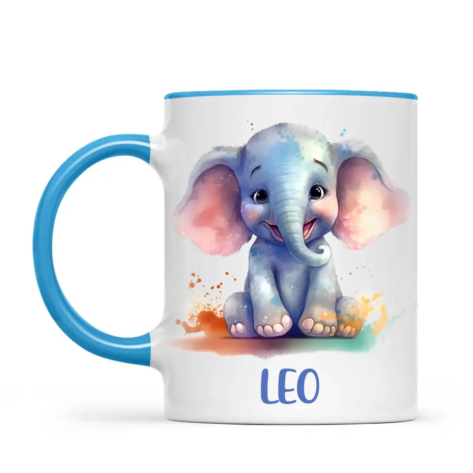 Adorable Elephant - Personalised Kids Mug