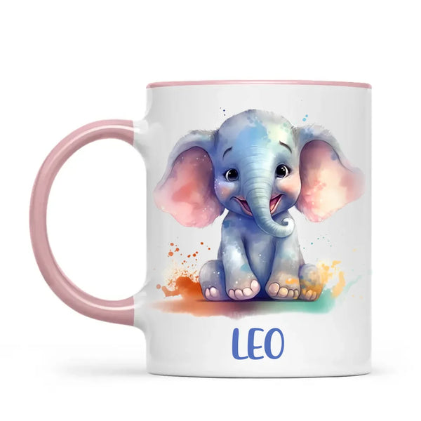 Adorable Elephant - Personalised Kids Mug