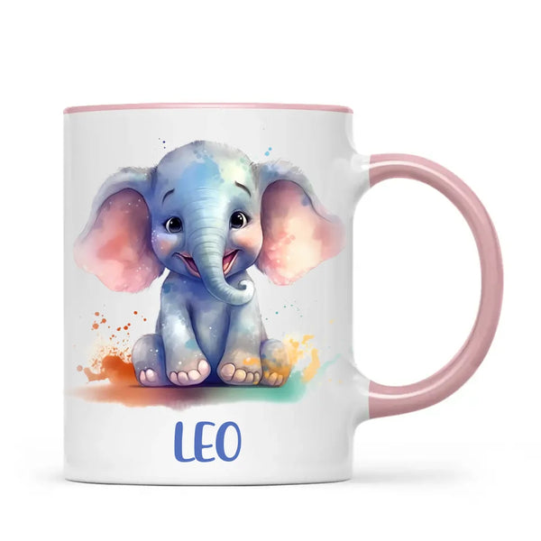 Adorable Elephant - Personalised Kids Mug