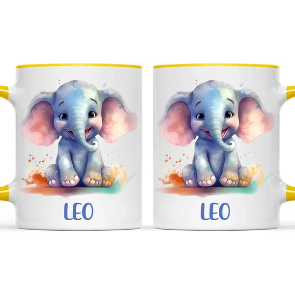 Adorable Elephant - Personalised Kids Mug