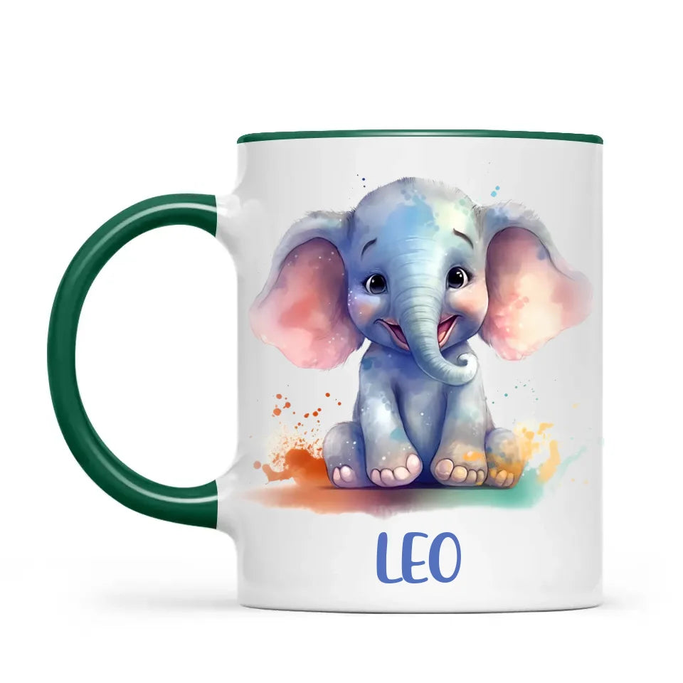 Adorable Elephant - Personalised Kids Mug