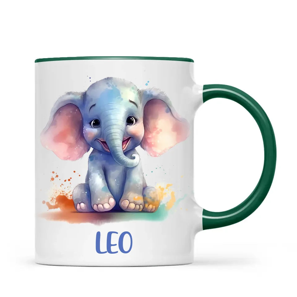 Adorable Elephant - Personalised Kids Mug