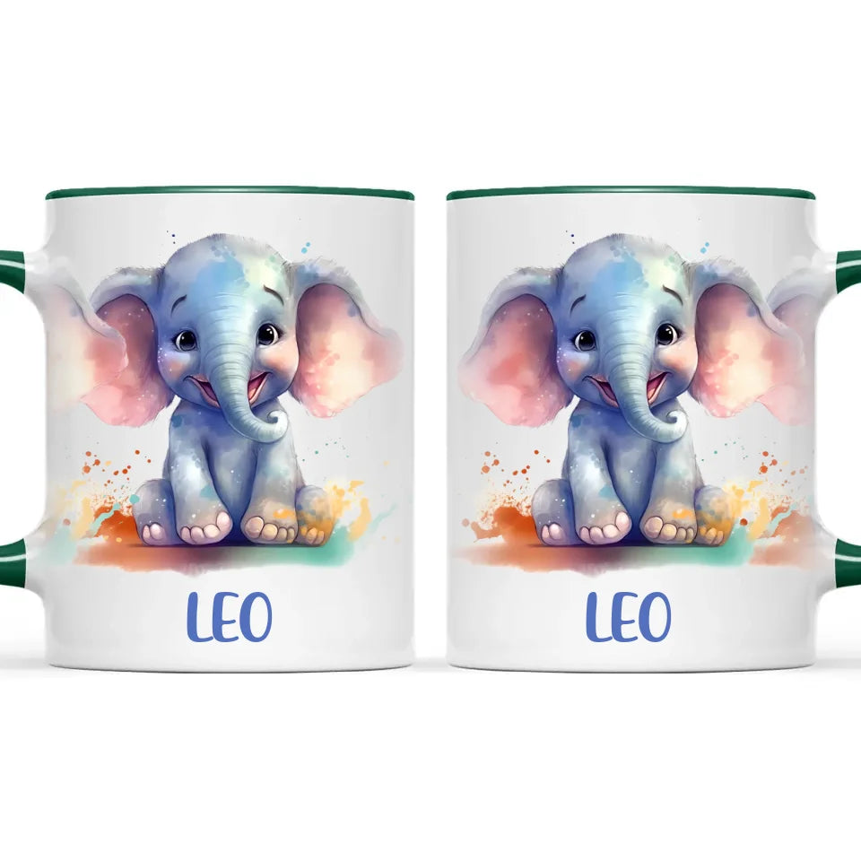 Adorable Elephant - Personalised Kids Mug