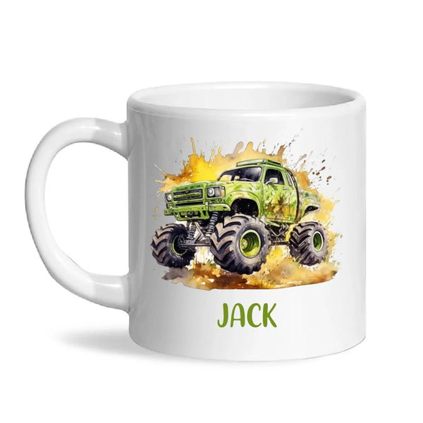 Green Giant Monster Truck - Personalised Kids Mug