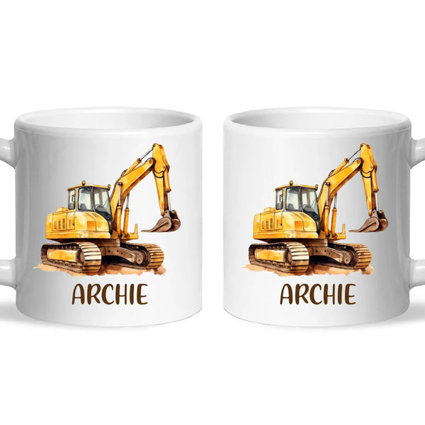 Big Digs Ahead - Personalised Kids Mug