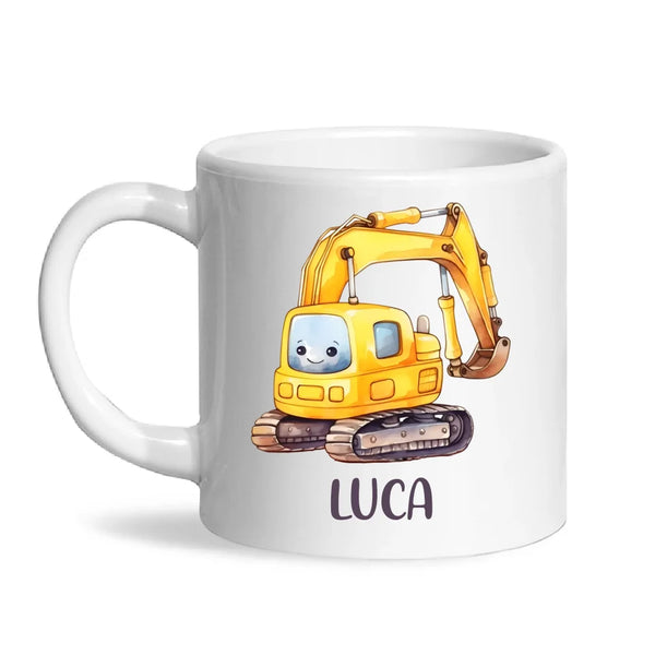 Happy Little Digger - Personalised Kids Mug