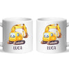 Happy Little Digger - Personalised Kids Mug