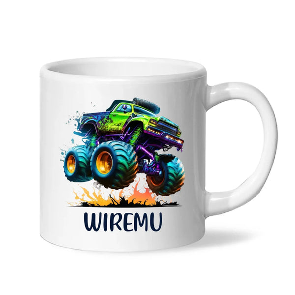 Neon Fury Truck - Personalised Kids Mug