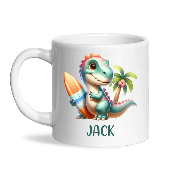 Wave Rider Dino - Personalised Kids Mug