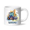 Splashy Digger Fun - Personalised Kids Mug