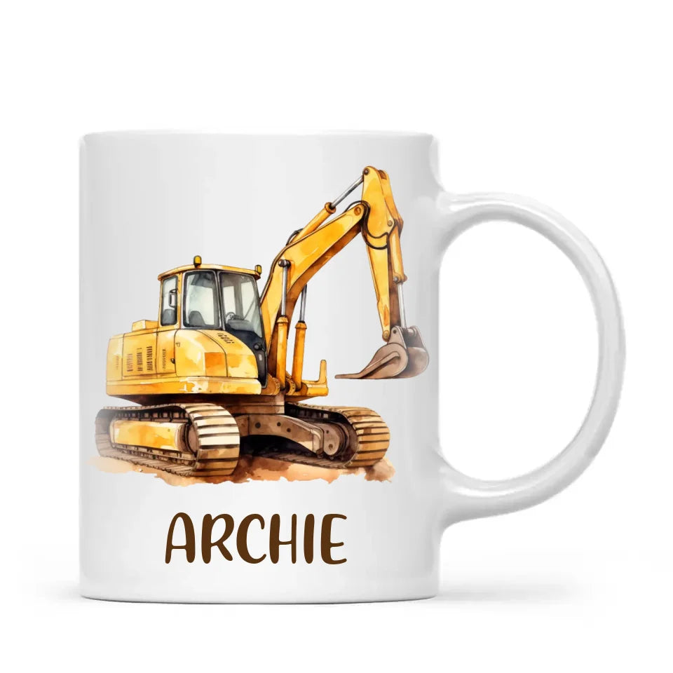 Big Digs Ahead - Personalised Kids Mug