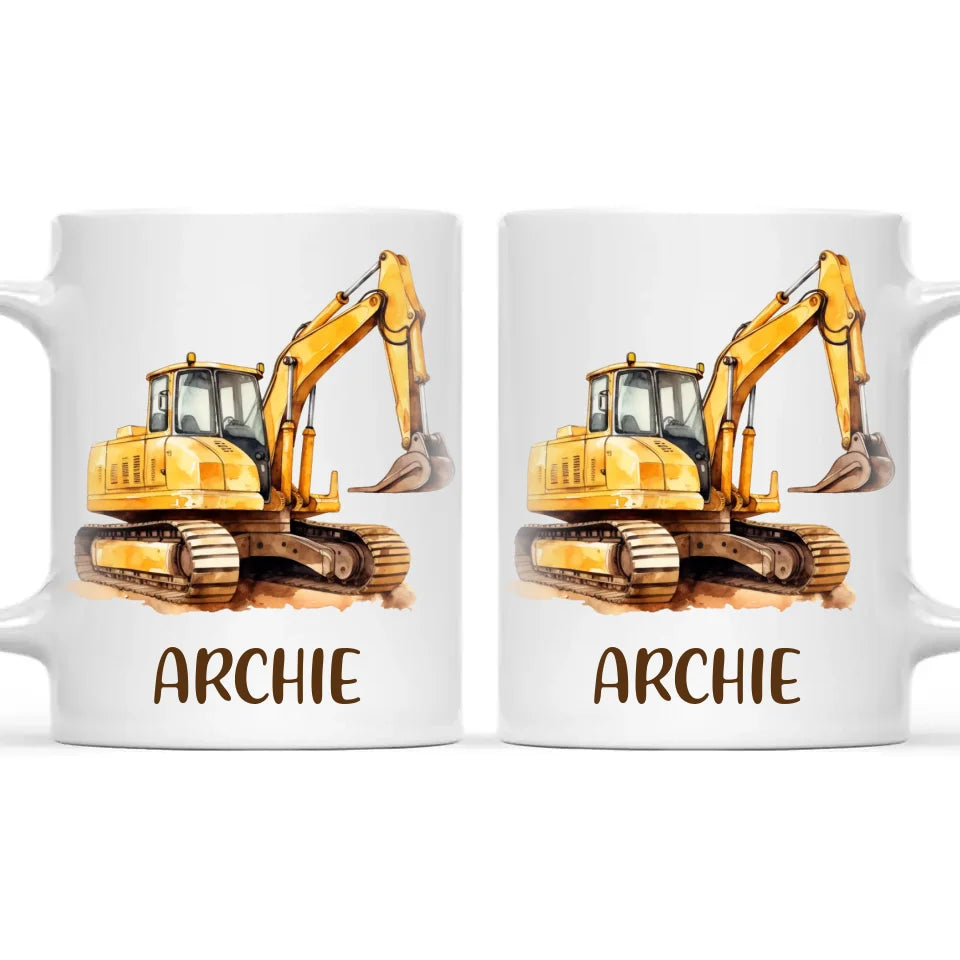 Big Digs Ahead - Personalised Kids Mug