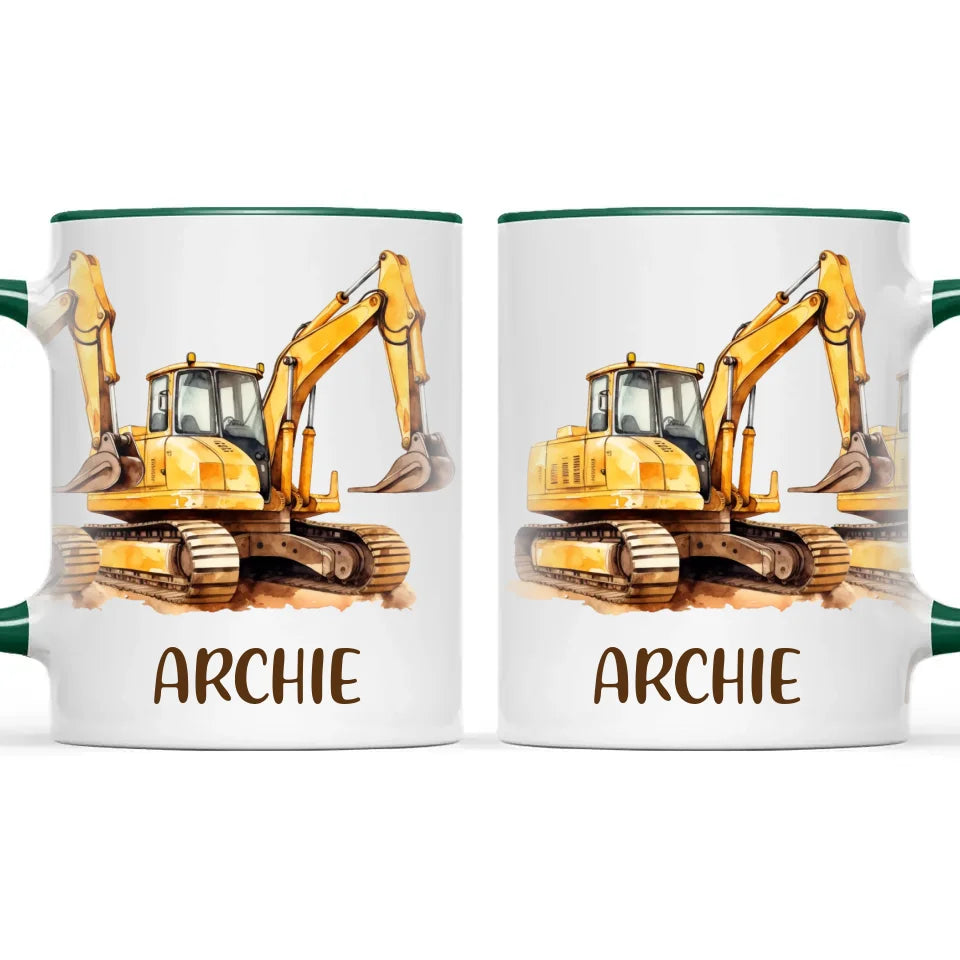 Big Digs Ahead - Personalised Kids Mug