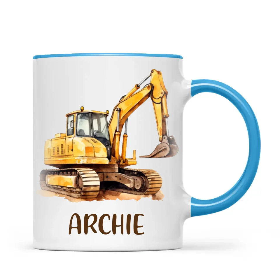 Big Digs Ahead - Personalised Kids Mug