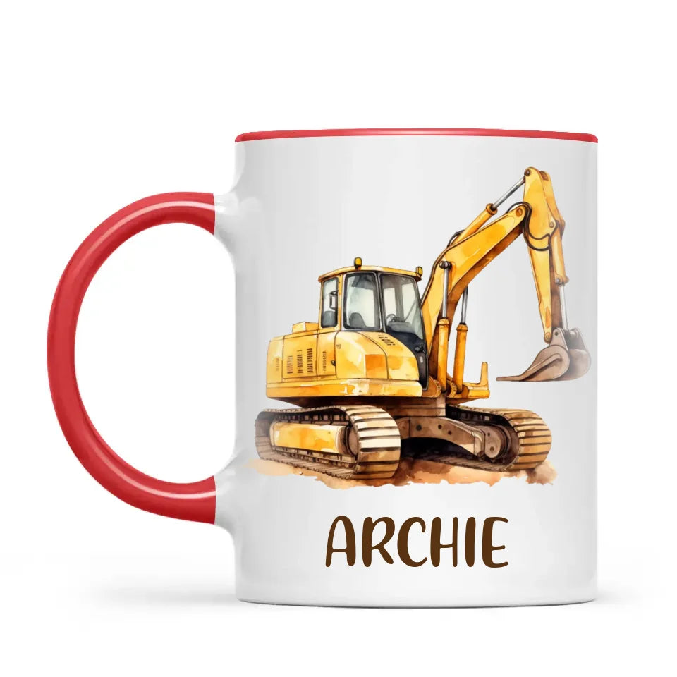 Big Digs Ahead - Personalised Kids Mug