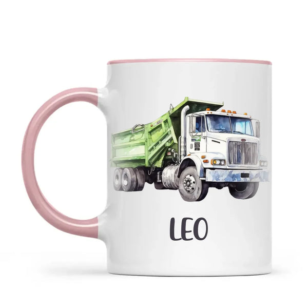 Dump Truck Delight - Personalised Kids Mug